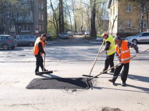 Ремонт дорожного покрытия в г. Brusy (Гданьск)